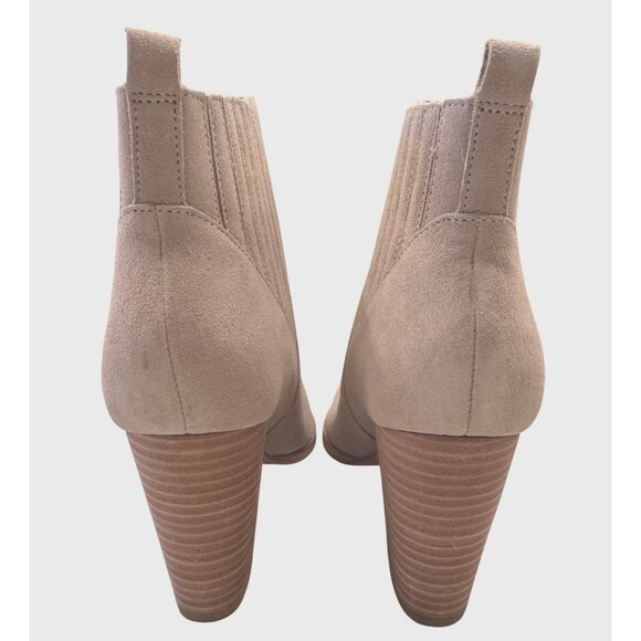 Marc Fisher Alva Size 9M Pointy Toe Bootie NWB Light Natural Suede $199 - Picture 13 of 16